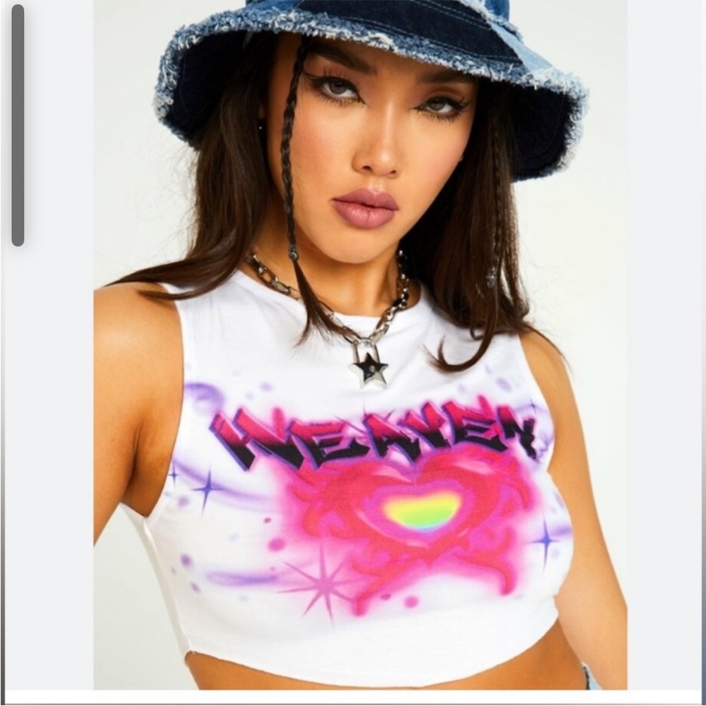 Jaded London -graphic crop top